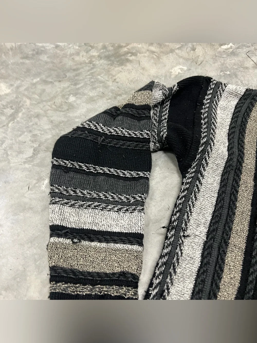 Vintage Cardigan Mens Large Knit Acrylic 80s 90s Retro Sweater John Blair Coogi